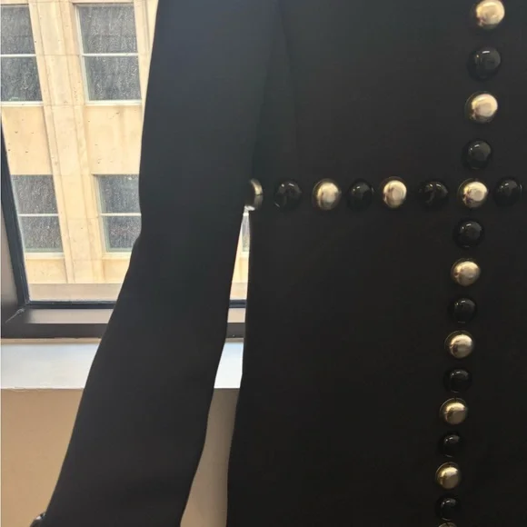 Celine Black Dress with Metallic Accents - Picture 2 of 6